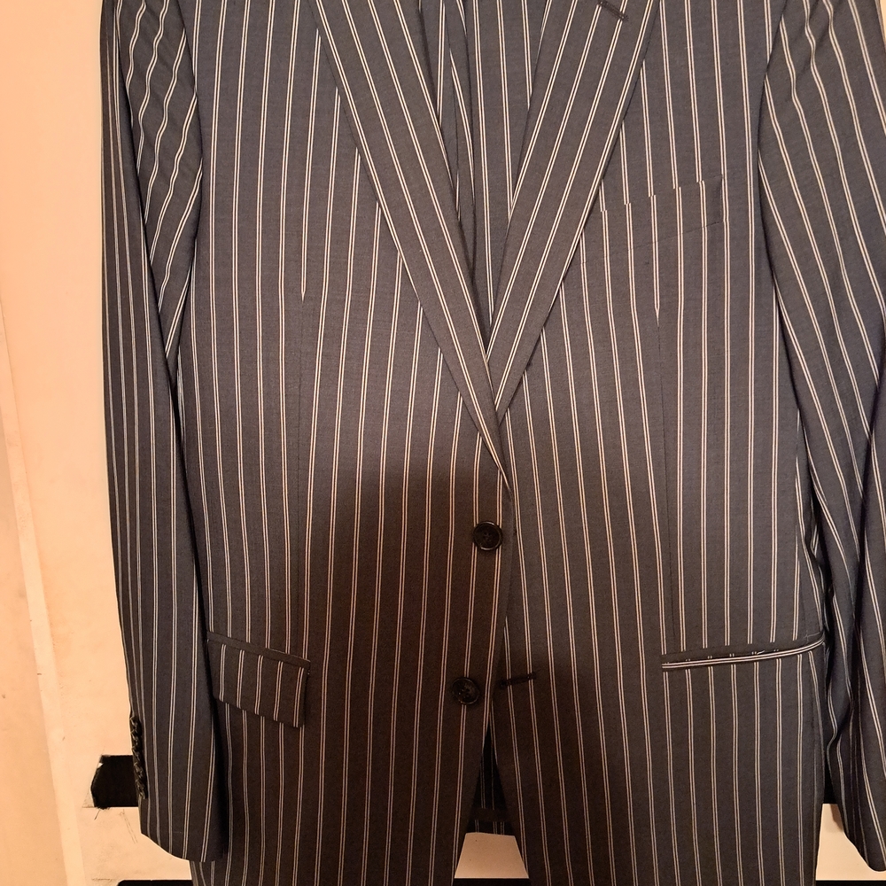 Versace Collection Navy Pinstripe Suit